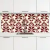 Abstract - Bladeren - Burgundy keuken achterwand 2 middel 871 -3d