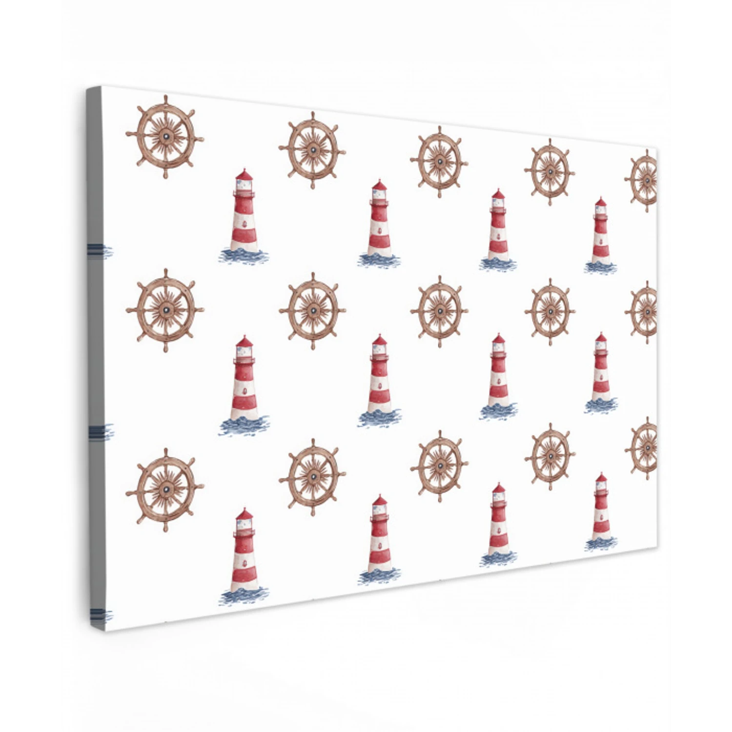 Nautisch - Klassiek - Rood canvas 2cm klein 34 -z3d