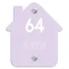 Lila - Modern Naambord Huisje klein -3d