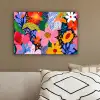 Kleurrijk - Bloemen - Abstract - Stippen canvas 2cm klein -sfeer3