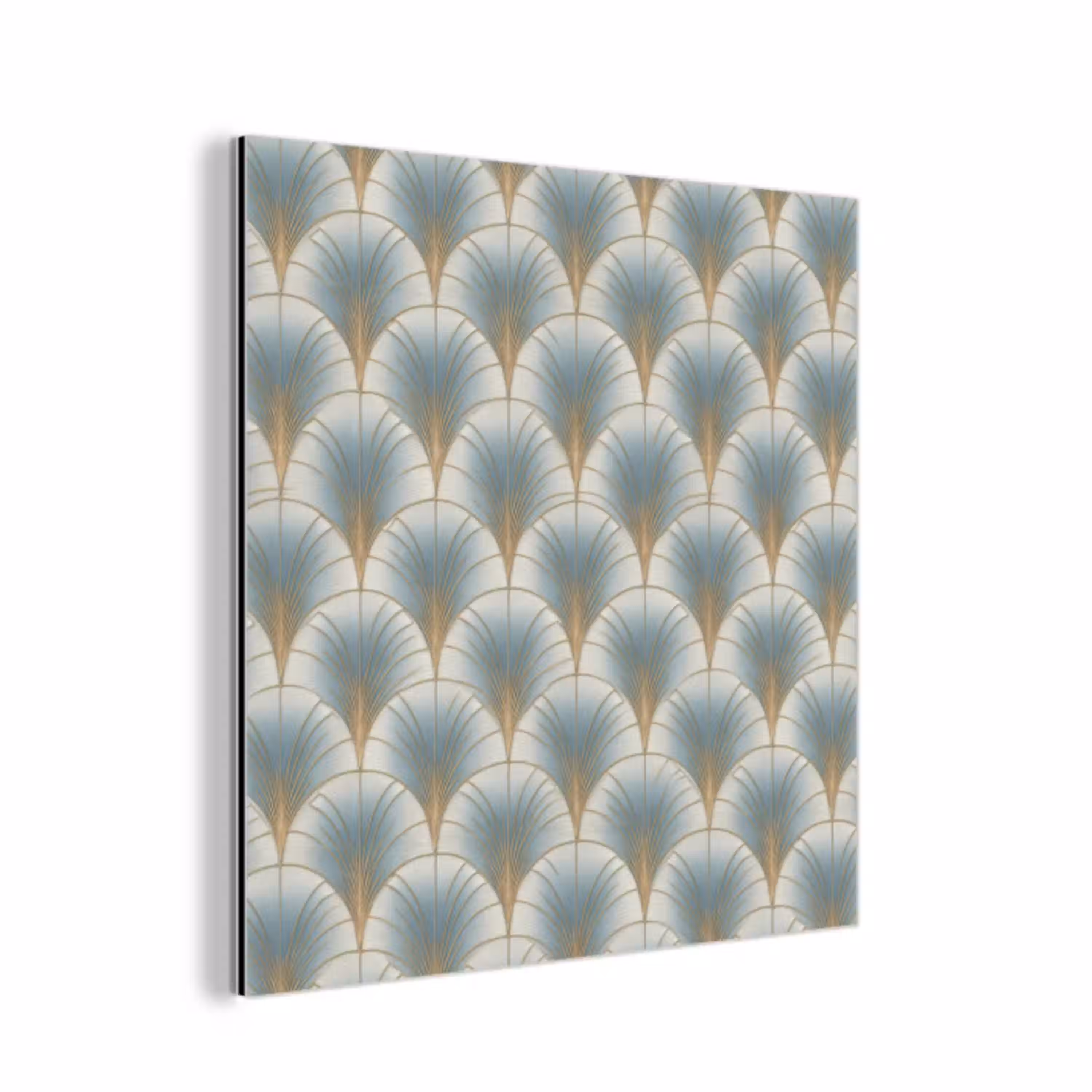 Waaier - Klassiek - Blauw aluminium wit klein 46 -3d