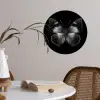 Vlinder - Grijs - Mysterieus Wandcirkel behangsticker klein -sfeer3