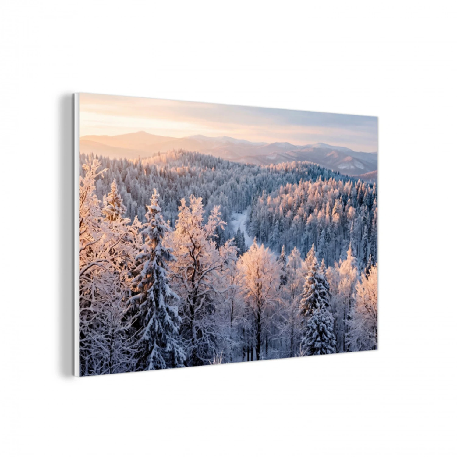 Bos - Bergen - Goud - Winter - Warm forex 5mm xxl -3d