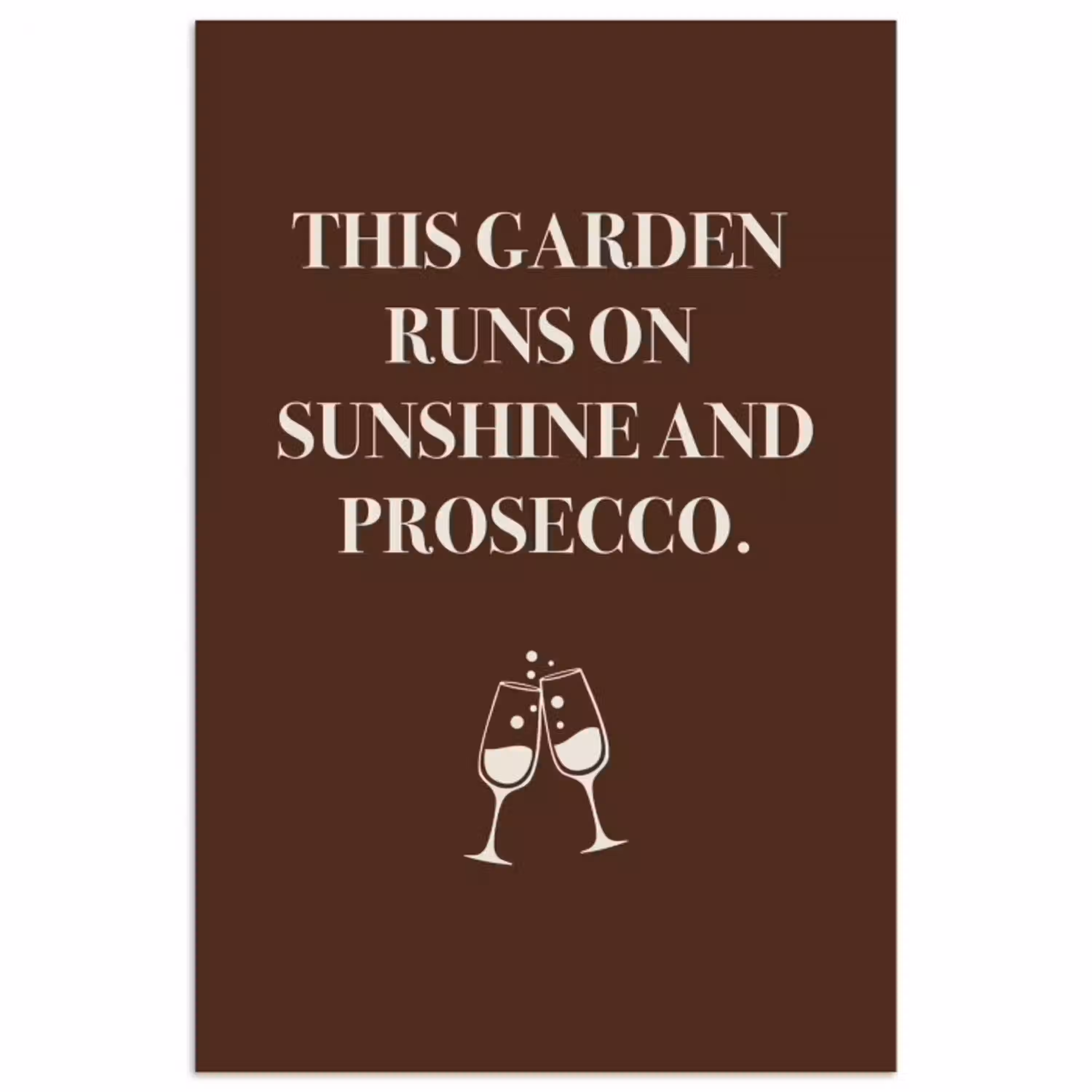 Bruin - Zomer - Quote - Drinken poster papier klein -3d