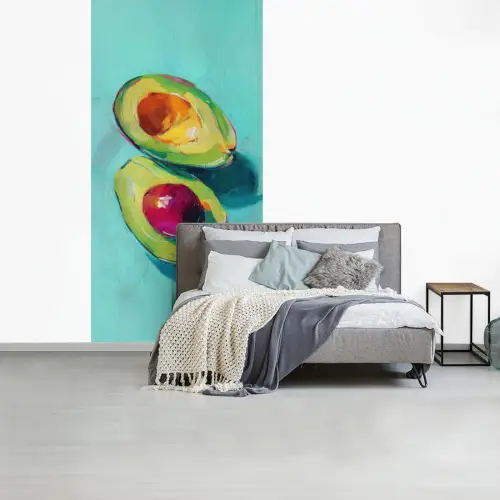 Avocado - Groen - Pit - Schaduw fotobehang vinyl groot -slaapkamer