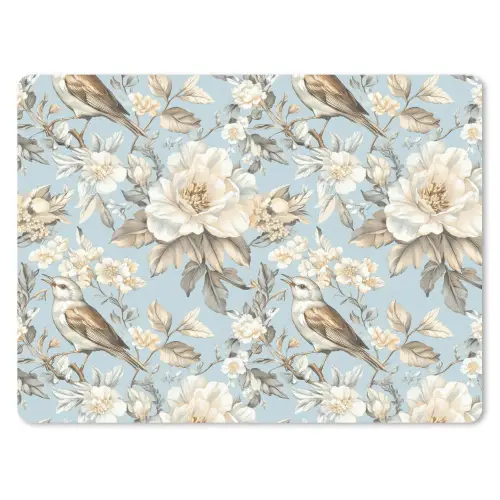 Botanisch - Zangvogel - Blauw muismat rubber klein 262 -3d