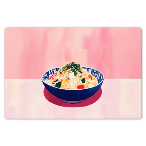 Rijst - Illustratie - Kom - Groente Placemat vinyl groot -zzsfeer1_Kitchenyeah-website