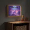 Eenhoorn - Fantasy - Kasteel - Meisje - Paars - Roze Light Box met batterij (Wandlamp kind) middel -sfeer5_kind