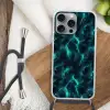 Turquoise - Bliksem  - Wolken Hoesje iPhone 16 Pro Max met koord klein 804 -sfeer4