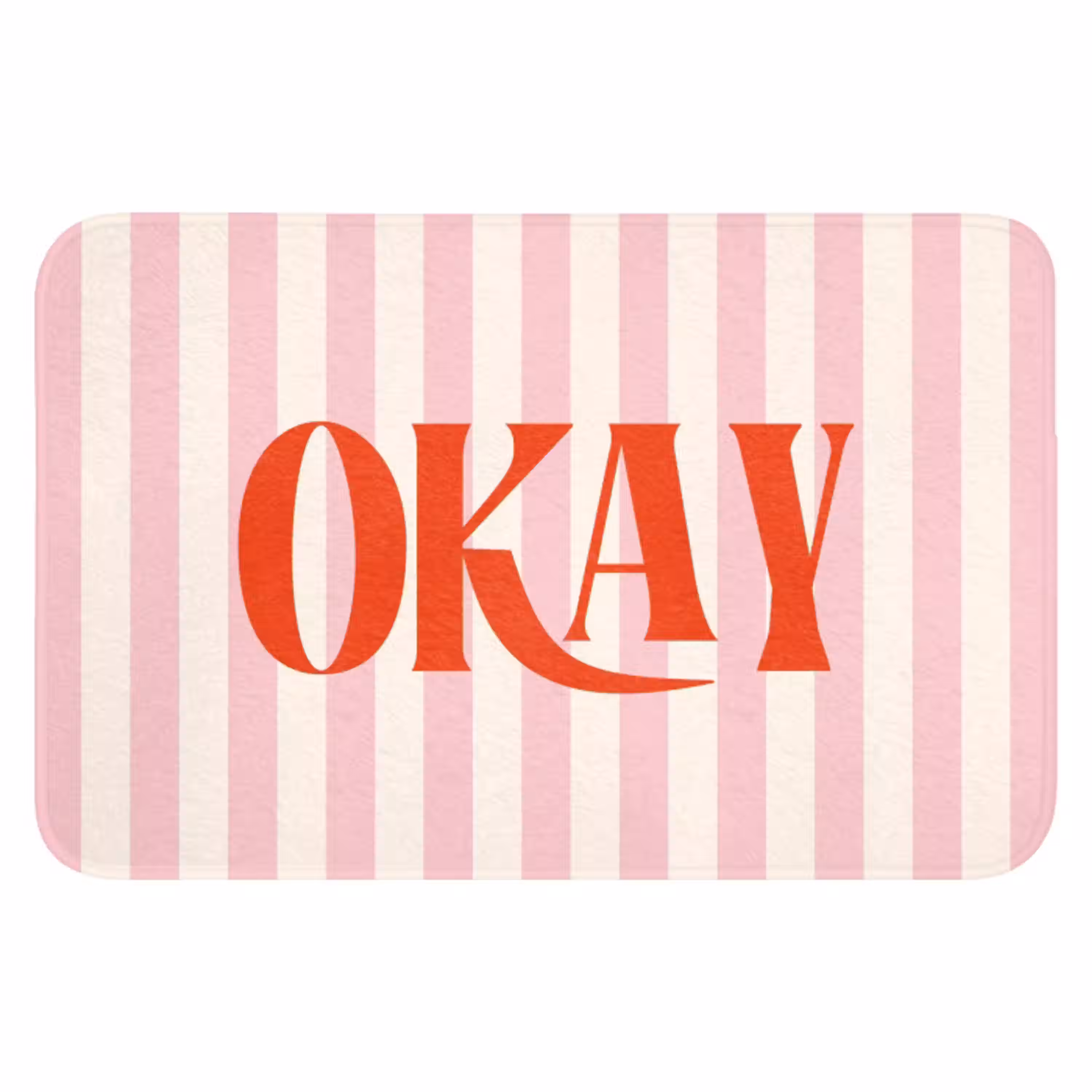 Zachtroze - Rood - Strepen - Okay WCmat klein -3d