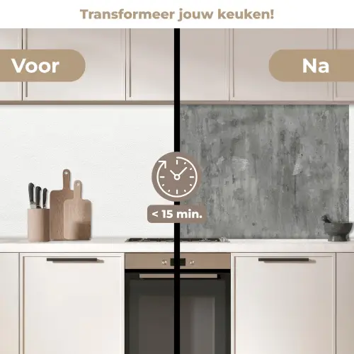 Roest - Beton - Patroon keuken achterwand 2 middel 871 -voor-na2_NL