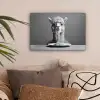 Alpaca - Pasta - Zwart - Wit - Grappig - Dieren canvas 2cm klein -sfeer1
