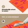 Oh la la - Oranje - Roze - Grafisch Inductie beschemer met haakjes klein -ky-schoon-nl
