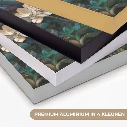 Libelle - Mozaïek - Bloemen - Kleurrijk Textielframe zwart klein -USP_kleurenNL