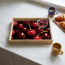 Rood - Fruit - Kersen Dienblad Rechthoek middel -sfeer2