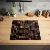 Mozaïek van Houttexturen Inductie beschermer vinyl 3mm middel -sfeer5