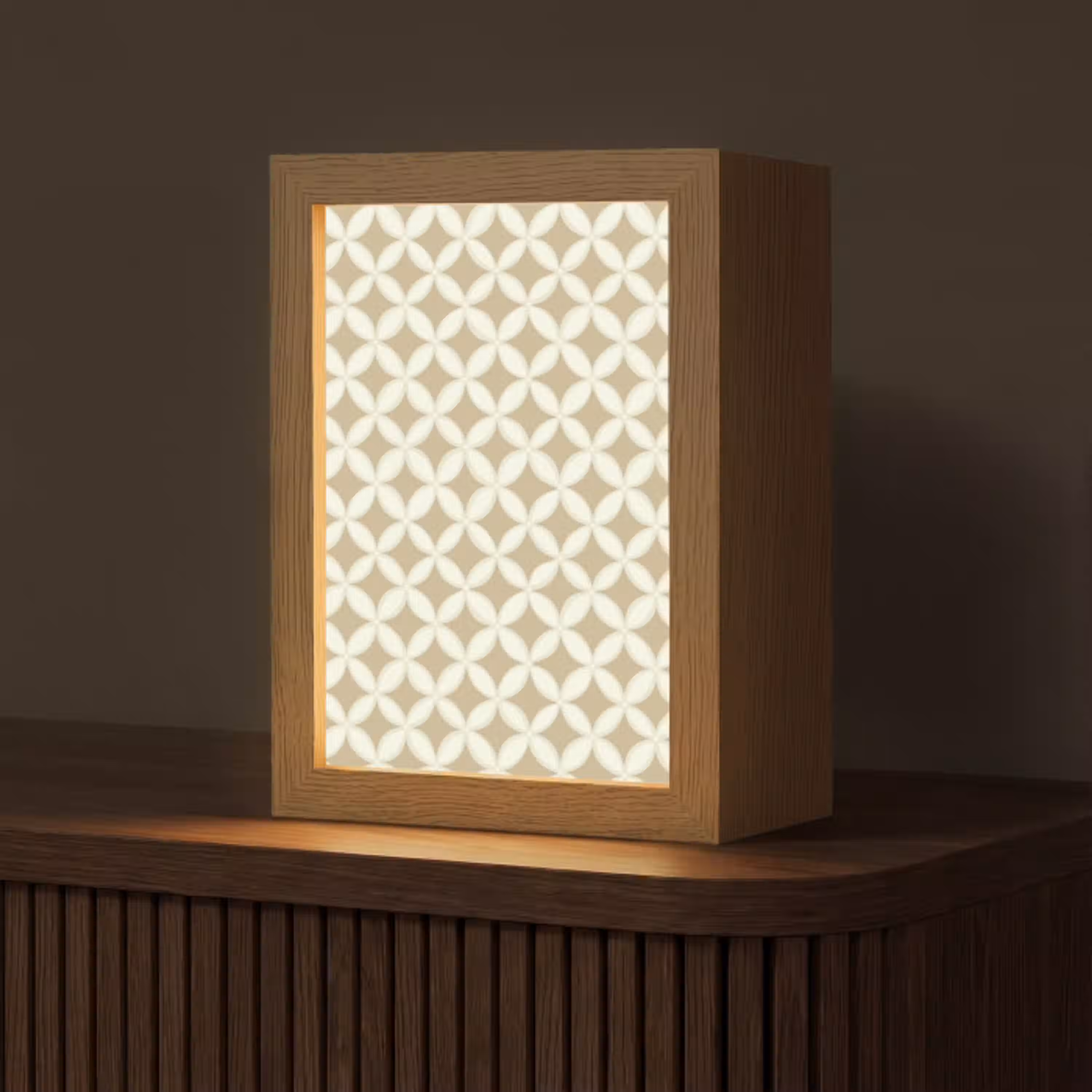 Symmetrisch - Motief - Beige Light Box met kabel (Tafellamp) klein 925 -z3d_website