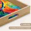 Haai - Koraalrif - Abstract - Kleurrijk Dienblad Rechthoek middel -USP_HandgreepNL
