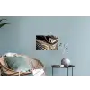 Marmerlook - Zwart - Goud - Wit - Glitter - Marmer Muursticker klein -plant