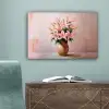 Vaas - Bloemen - Roze canvas 2cm klein -sfeer4
