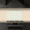 Abstract - Structuur - Grijs - Wit keuken achterwand spatscherm klein 900 -sfeer1