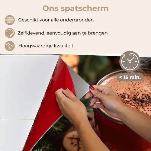Chocolademelk - Mok - Winter - Kerst - Gezelligheid keuken achterwand spatscherm klein -spatscherm_NL