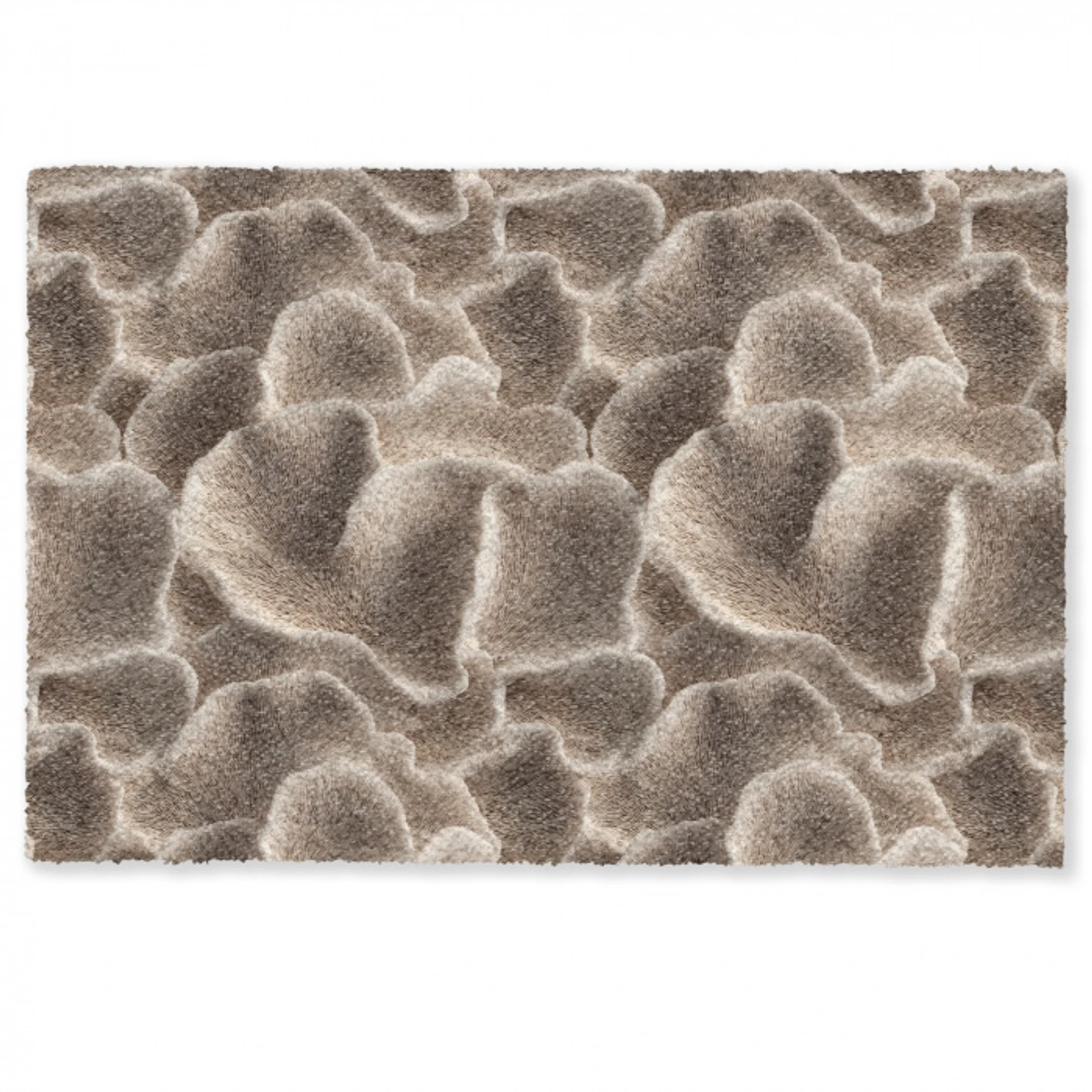 Waaiervorm - Beige - Vezel textuur Deurmat klein 898 -zkaufland3d