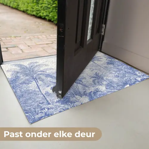 Tropisch - Jungle - Blauw Deurmat klein -USP_NL