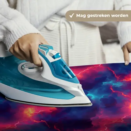 Bliksem - Wolken - Kleurenrijk Wandkleed katoen klein 269 -sfeer9