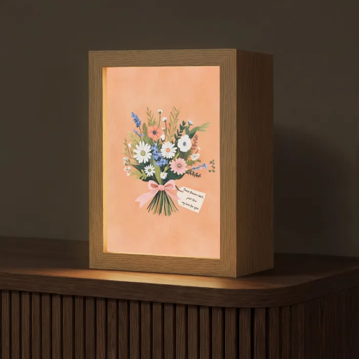 Boeket - Strikje - Quote Light Box met kabel (Tafellamp) klein -z3d_website