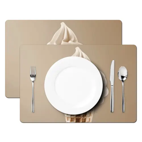 IJs - Softijs - Romig - Hoorntje - Beige Placemat vinyl groot -zzsfeer2_Kitchenyeah-website