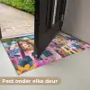 Kleurrijk - Roze - Oranje - Geel - Bloemen Deurmat klein -USP_NL