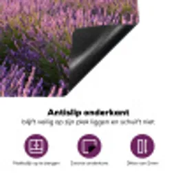 Lavendel - Landschap - Sereen - Paars Inductie beschermer vinyl 3mm middel -zzzzzzz-cc-onderkant