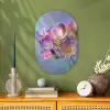 Bloemen - Paars - Overloop - Meeldraden Wandcirkel Ovaal Forex klein -sfeer2