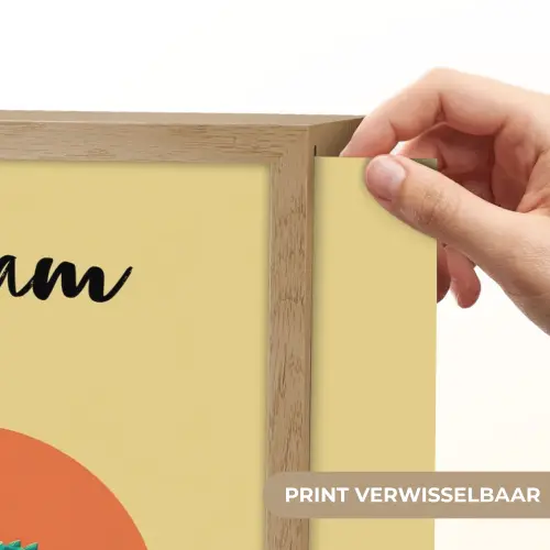 Triceratops - Hoorns - Cirkel - Oranje Light Box met batterij (Wandlamp kind) middel -USP_websiteprintNL
