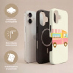 Ijskar - Retro - Softijsjes - Roze Toughcase MagSafe Apple iPhone 17 klein -USP_Lagen_DE