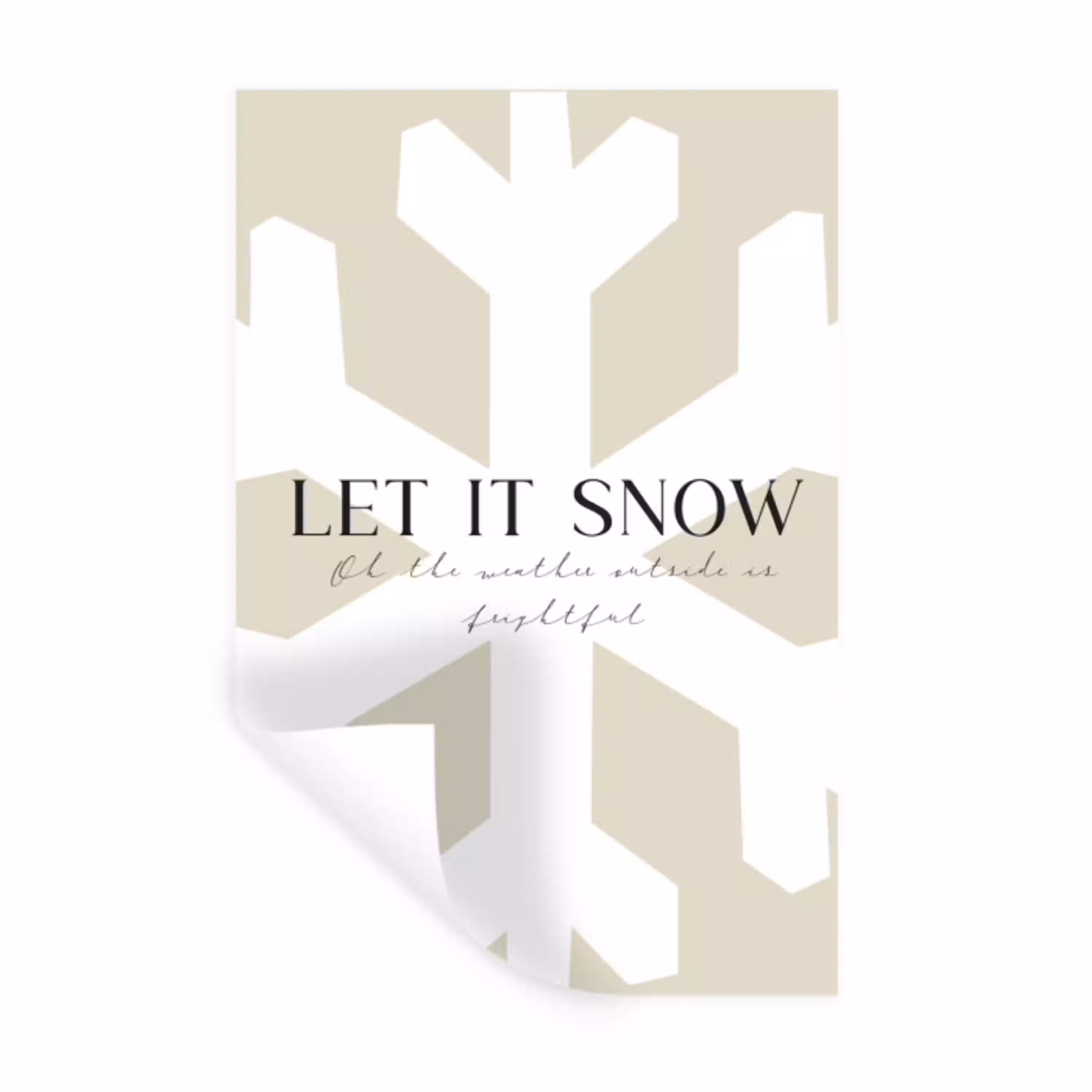 Sneeuw - Japandi - Winter - Decoratie Muursticker klein -3d
