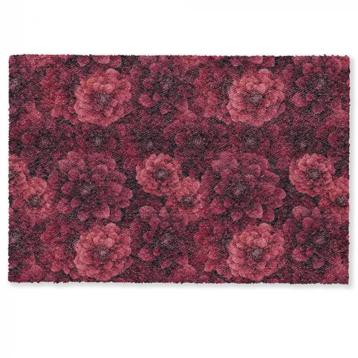 Dahlias - Bloemen - Rood Deurmat klein 898 -zkaufland3d