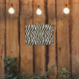 Zebra - Print - Klassiek - Zwart tuinposter los doek klein 239 -sfeer1