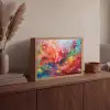 Olieverf - Kunst - Abstract - Kleurrijk Light Box met batterij (Wandlamp) middel -sfeer2