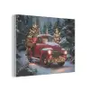 Kersttruck - Sneeuwbos - Rood PET vilt klein -3d