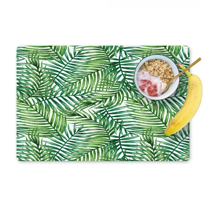 Palmboom - Bladeren - Groen Placemat vinyl groot 368 -zzzproduct_Kitchenyeah-website
