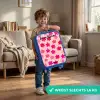 Bloemen - Patroon - Roze Kinderkoffer - Blauw klein -sfeer2_NL