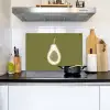 Avocado - Minimalistisch - Illustratie - Groen Inductie beschemer met haakjes klein -sfeer2
