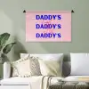 Daddy's - Blauw - Blokletters Wandkleed katoen klein -sfeer7