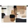 Vlakken - Abstract - Zwart - Strepen Wandkleed katoen klein -zz3d