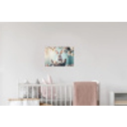 Konijn - Eieren - Mand Muursticker klein -kinderkamer