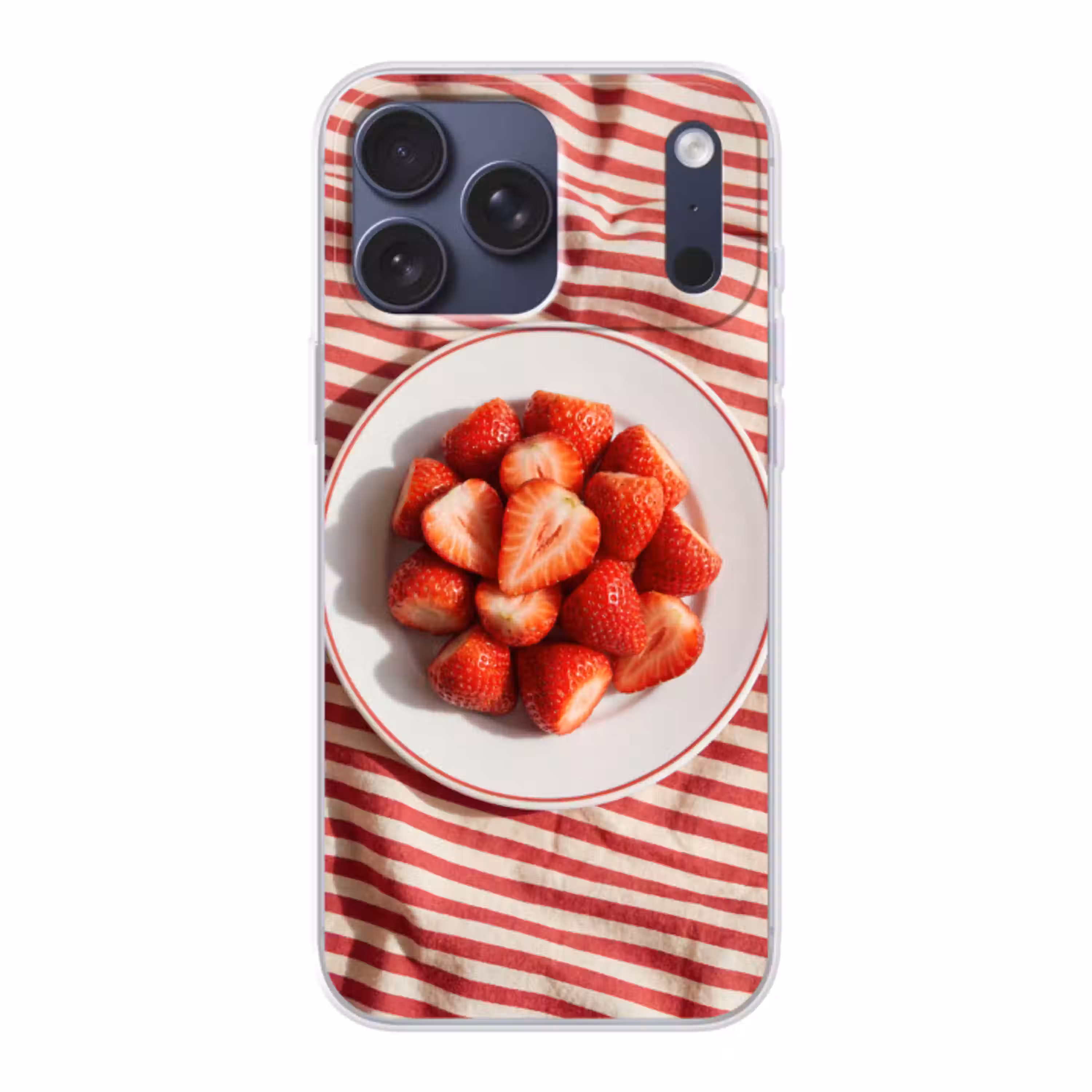 Eten - Aardbeien - Fruit - Zomer - Rood Telefoonhoesje iPhone 17 Pro Max klein -3d