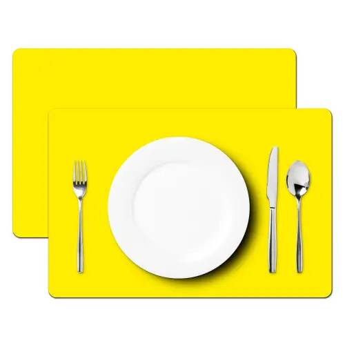 Geel - Citroen - Neon - Kleuren Placemat vinyl groot 368 -zzsfeer2_Kitchenyeah-website