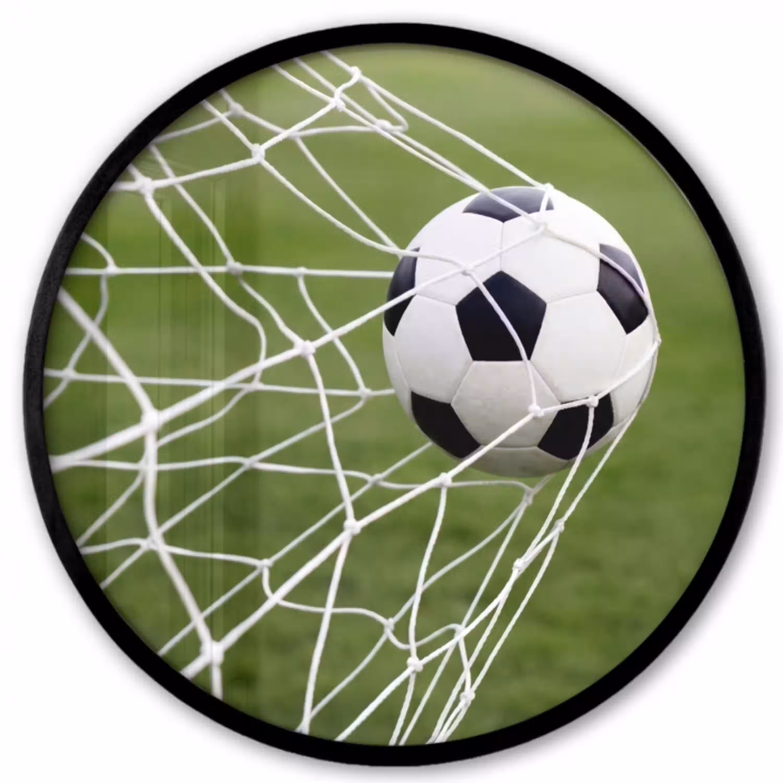Voetbal - Goal - Net - Sport Fotolijst rond zonder passe partout klein -3d